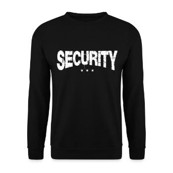 Security Sicherheitsdienst Party - Unisex Pullover - Schwarz - Vorne - Alina (178cm) & Michal (187cm)