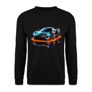 Sport Auto PS - Radiant ride into the future - Unisex Sweatshirt - black - Front - Alina (178cm) & Michal (187cm)