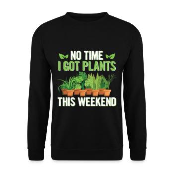 Amoureux des plantes disant pour un fan des plantes - Sweat-shirt Unisexe - noir - Devant - Alina (178cm) & Michal (187cm)