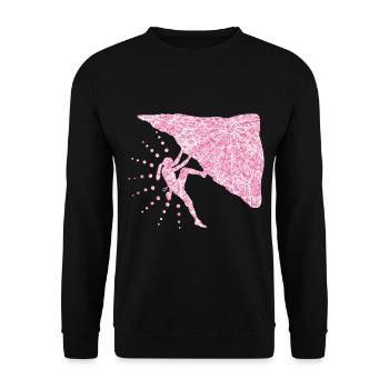 Berge besteigen Mama - Unisex Pullover - Schwarz - Vorne - Alina (178cm) & Michal (187cm)