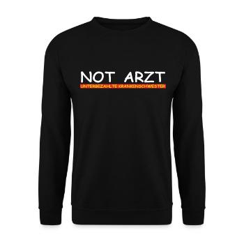 krankenschwester intensivpflege notaufnahme nurse - Unisex Pullover - Schwarz - Vorne - Alina (178cm) & Michal (187cm)