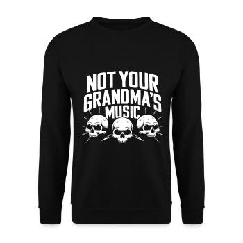 Rock Clothing Metal PAS LA MUSIQUE DE TA GRAND-MÈRE - Sweat-shirt Unisexe - noir - Devant - Alina (178cm) & Michal (187cm)
