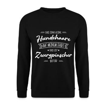 Zwergpinscher Tshirt - Zwergpinscher Hund Shirt - Unisex Pullover - Schwarz - Vorne - Alina (178cm) & Michal (187cm)