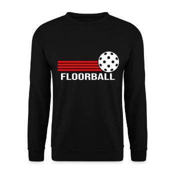 Floorball Unihockey FLOORBALL-life Floorballer - Unisex Pullover - Schwarz - Vorne - Alina (178cm) & Michal (187cm)