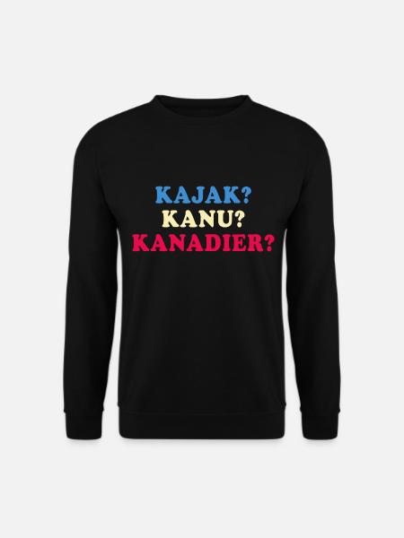 kajak kanu kanadier paddeln im Fluß - Unisex Pullover - Schwarz