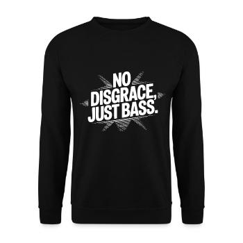 Keine Schande, nur Bass - Unisex Pullover - Schwarz - Vorne - Alina (178cm) & Michal (187cm)