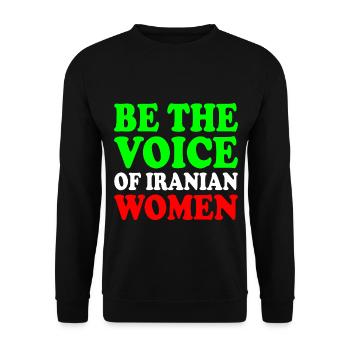 Be the voice of iranian women - Unisex Sweatshirt - black - Front - Alina (178cm) & Michal (187cm)