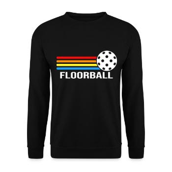 Floorball Unihockey FLOORBALLspieler - Unisex Pullover - Schwarz - Vorne - Alina (178cm) & Michal (187cm)