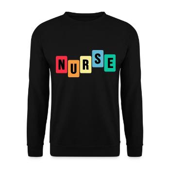 nurse krankenhaus pflege notaufnahme - Unisex Pullover - Schwarz - Vorne - Alina (178cm) & Michal (187cm)