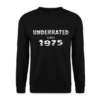 1975 birthday 47 years anniversary underrated - Unisex Sweatshirt - black - Front - Alina (178cm) & Michal (187cm)