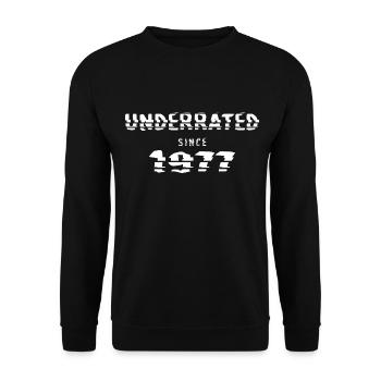 1977 anniversaire 45 ans 45e anniversaire sous-estimé - Sweat-shirt Unisexe - noir - Devant - Alina (178cm) & Michal (187cm)