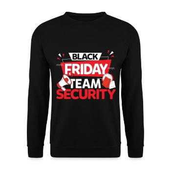 Black Friday Team Security - Unisex Pullover - Schwarz - Vorne - Alina (178cm) & Michal (187cm)