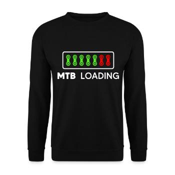MTB Fahrrad-AKKU Fahrradkette Mountainbike - Unisex Pullover - Schwarz - Vorne - Alina (178cm) & Michal (187cm)