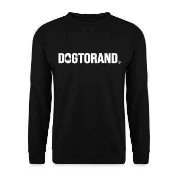 hundefreund & fellnase vier pfoten dogteam - Unisex Pullover - Schwarz - Vorne - Alina (178cm) & Michal (187cm)