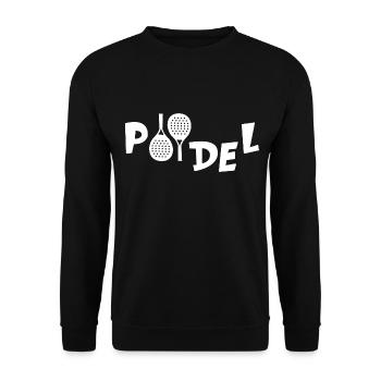 Padel Padeltennis Padeltennisschläger - Unisex Pullover - Schwarz - Vorne - Alina (178cm) & Michal (187cm)