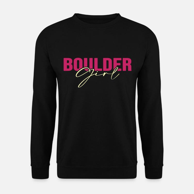 bouldern boulderfelsen bouldergirl boulder - Unisex Pullover - Schwarz