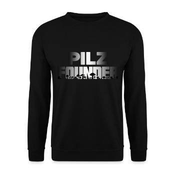 Pilzzeit Pilzsammler Pilzkenner sammelt Pilze - Unisex Pullover - Schwarz - Vorne - Alina (178cm) & Michal (187cm)