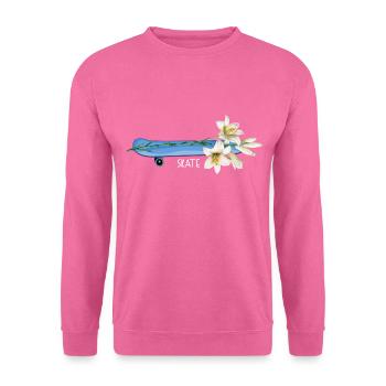 Skate SK8 Skateboarder "Skateing-Flower" Halfpipe - Unisex Sweatshirt - pink - Front