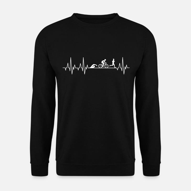 Triathlon Herzschlag - Unisex Pullover - Schwarz