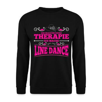 Line Dance T-Shirt Cadeau Ligne Dancer - Sweat-shirt Unisexe - noir - Devant - Alina (178cm) & Michal (187cm)