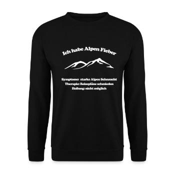 Alps mountains fever yearning holiday - Unisex Sweatshirt - black - Front - Alina (178cm) & Michal (187cm)