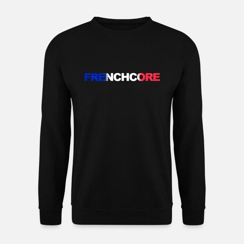 Frenchcore Flagge Hardstyle - Unisex Pullover - Schwarz