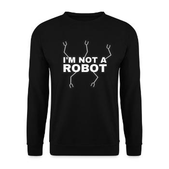 Je ne suis pas un futur de la technologie robotique - Sweat-shirt Unisexe - noir - Devant - Alina (178cm) & Michal (187cm)