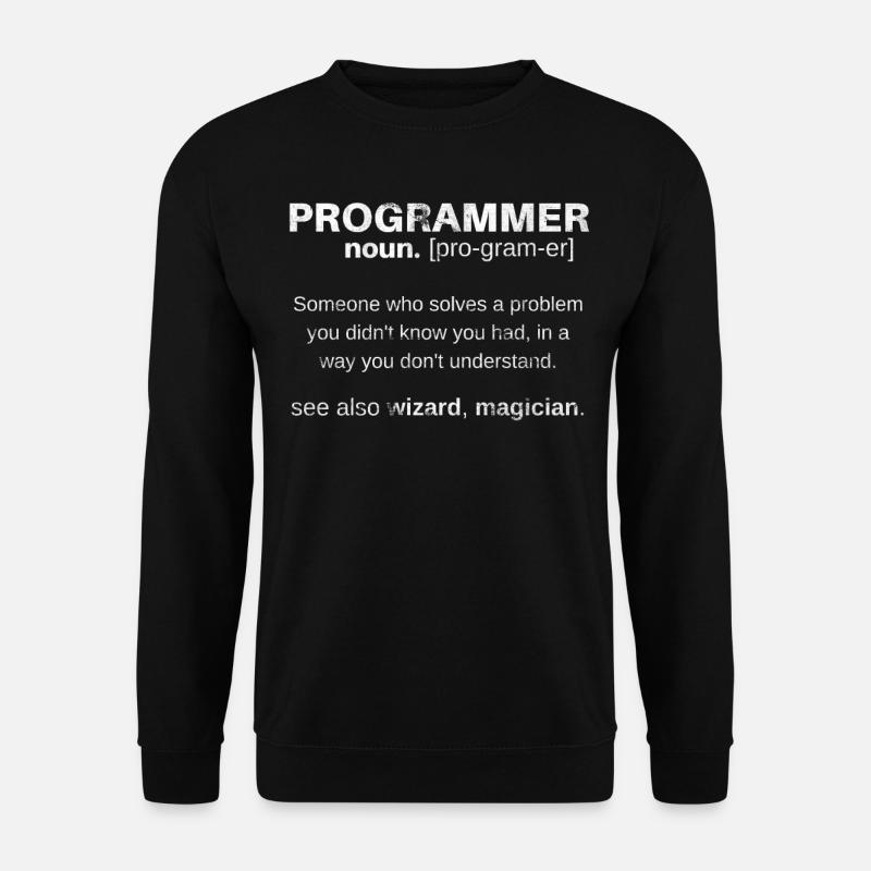 Lustiges Geschenk Programmierer Computer Erklärung - Unisex Pullover - Schwarz
