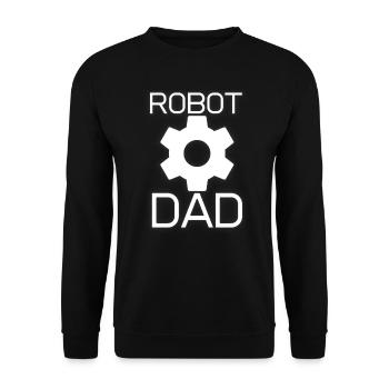 Robot papa papa ingénieur cadeau amateur - Sweat-shirt Unisexe - noir - Devant - Alina (178cm) & Michal (187cm)