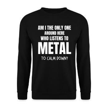 Hard Rock Rocker Gift Saying Heavy Metal Music - Unisex Sweatshirt - black - Front - Alina (178cm) & Michal (187cm)