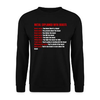 Hard Rock Rocker Gift Saying Heavy Metal Music - Unisex Sweatshirt - black - Front - Alina (178cm) & Michal (187cm)