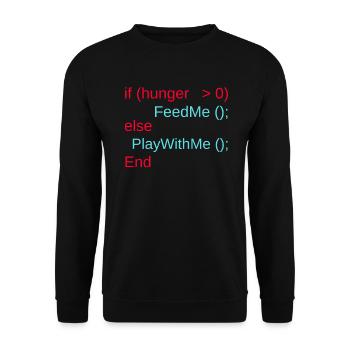 Lustiges Geschenk Programmierer Baby Kind Nerds - Unisex Pullover - Schwarz - Vorne - Alina (178cm) & Michal (187cm)