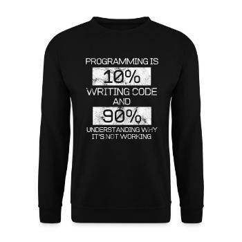 Drôle cadeau ordinateur de programmation disant - Sweat-shirt Unisexe - noir - Devant - Alina (178cm) & Michal (187cm)