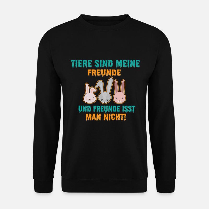 Tiere sind Meine Freunde und isst man nich - Unisex Pullover - Schwarz