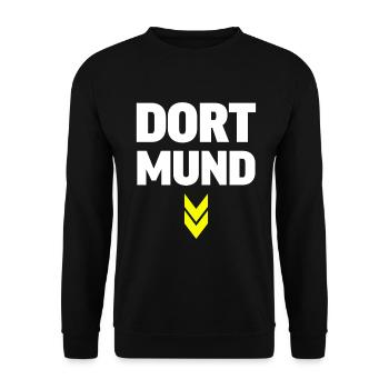 Dort Mund Lustig Spaß Karneval Fasching Versaut - Unisex Pullover - Schwarz - Vorne - Alina (178cm) & Michal (187cm)