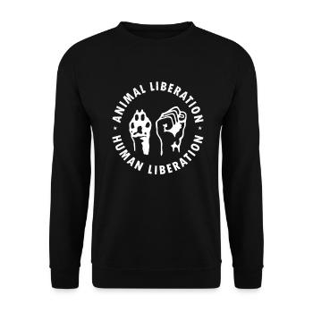 Libération des animaux Droits des animaux Droits de l'homme Vegan - Sweat-shirt Unisexe - noir - Devant - Alina (178cm) & Michal (187cm)