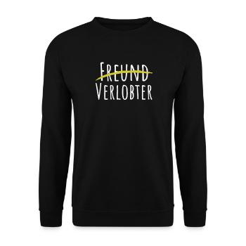 Verlobung - Geschenk für Verlobten - Unisex Pullover - Schwarz - Vorne - Alina (178cm) & Michal (187cm)