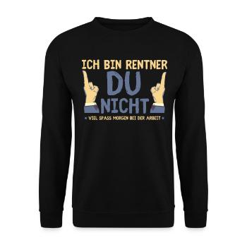 Rentner - Ich Bin Rentner - Unisex Pullover - Schwarz - Vorne - Alina (178cm) & Michal (187cm)