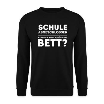 Abschluss 2020 Abitur Abi Mittlere Reife Geschenk - Unisex Pullover - Schwarz - Vorne - Alina (178cm) & Michal (187cm)