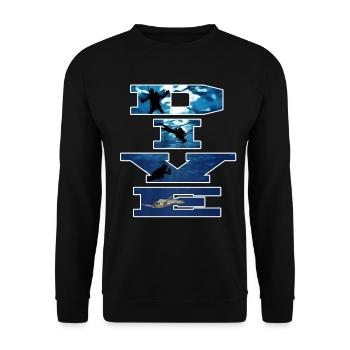 Diver, - Unisex Pullover - Schwarz - Vorne - Alina (178cm) & Michal (187cm)