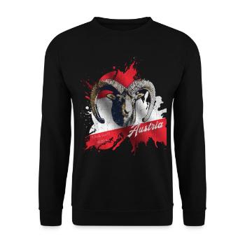 Austria Autriche Gäms Steinbock Cadeau - Sweat-shirt Unisexe - noir - Devant - Alina (178cm) & Michal (187cm)