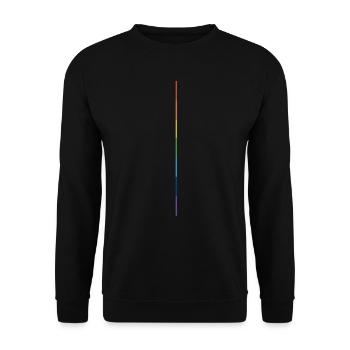 LGBT Regenbogen dezent Gay - Unisex Pullover - Schwarz - Vorne - Alina (178cm) & Michal (187cm)
