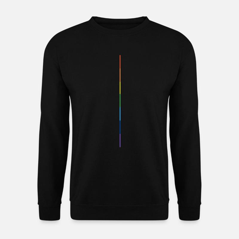 LGBT rainbow discreetly gay - Unisex Sweatshirt - black
