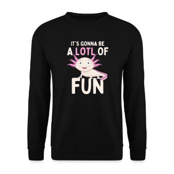 Axolotl - Unisex Sweatshirt - black - Front - Alina (178cm) & Michal (187cm)