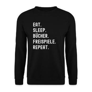 Freispiele Casino - Unisex Pullover - Schwarz - Vorne - Alina (178cm) & Michal (187cm)