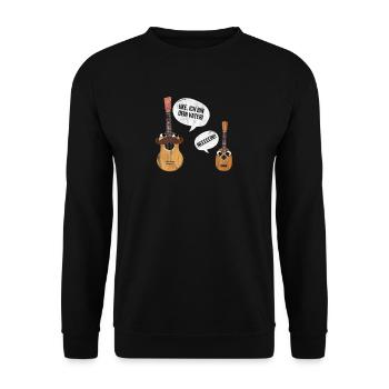 Ukulele - Vater Sohn - Unisex Pullover - Schwarz - Vorne - Alina (178cm) & Michal (187cm)