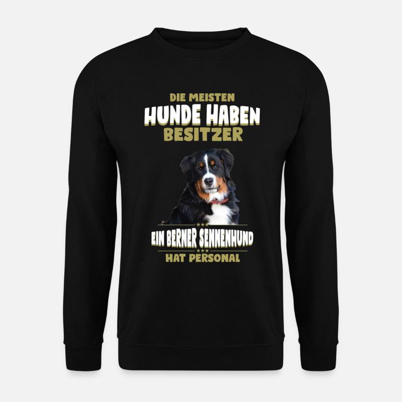 Berner Sennenhund Tshirt - Berner Sennenhund Shirt - Unisex Pullover - Schwarz