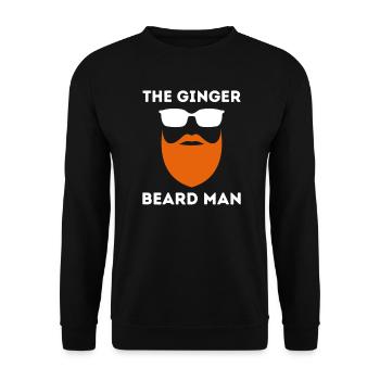 Mann mit roten Haaren und rotem Bart - Unisex Pullover - Schwarz - Vorne - Alina (178cm) & Michal (187cm)