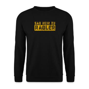 Sag nein zu Radler - Biertrinker - Unisex Pullover - Schwarz - Vorne - Alina (178cm) & Michal (187cm)