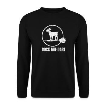 Bock auf Dart - Darts - Unisex Pullover - Schwarz - Vorne - Alina (178cm) & Michal (187cm)